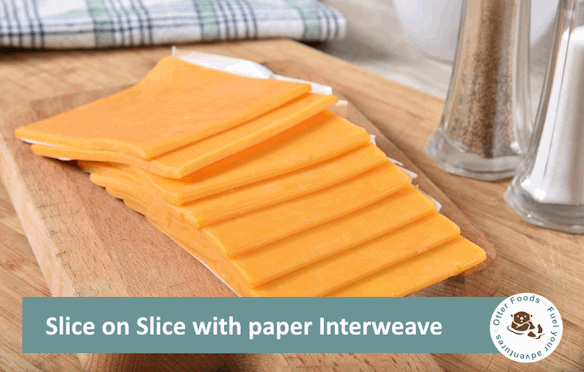 Private Label Cheese Slice on Slice Interweave cheese slices